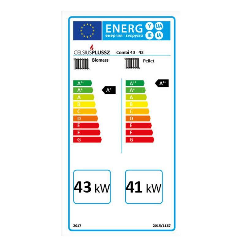 Celsius KAZÁN Combi 40 - 43 pellet készlet nélkül 43kW