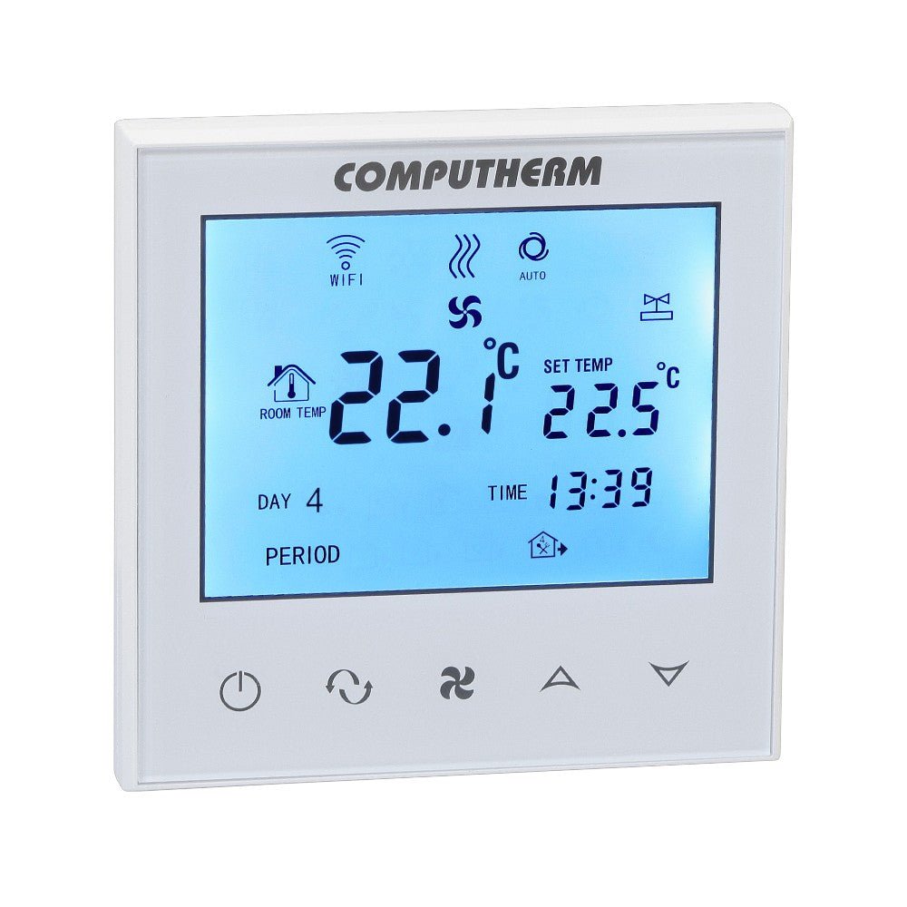 COMPUTHERM E280FC Wi-Fi fan-coil termosztát 2- és 4-csöves rendszerekhez fehér