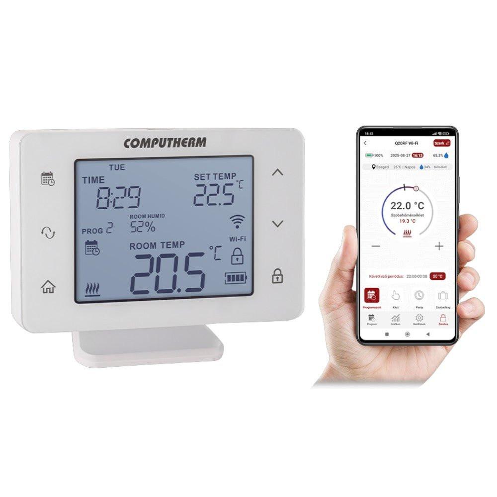 COMPUTHERM Q20RF Wi - Fi (TX) Wi - Fi termosztát, vevőegység nélkül (Q20RF - WIFI - TX)