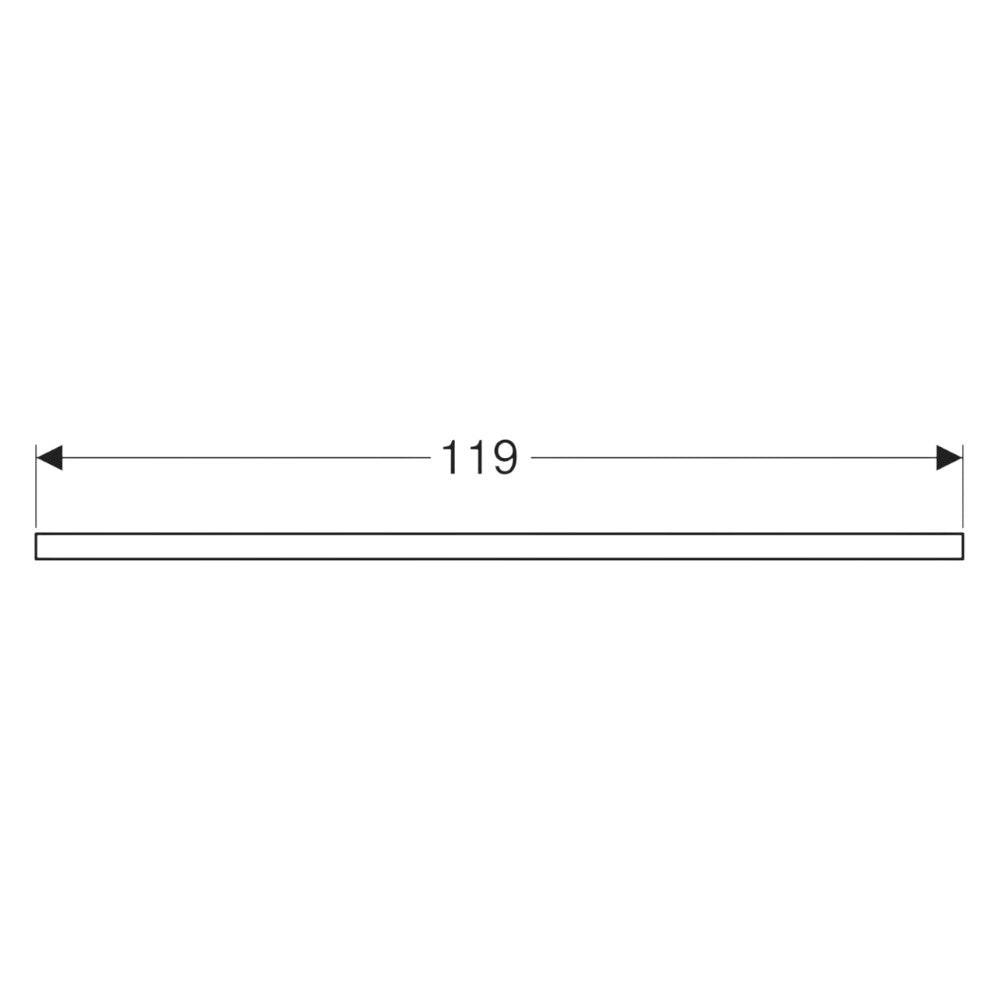 Geberit ONE mosdópult kivágással, 2 pultra ültethető tálformájú mosdóhoz, 120x3x47cm, greige/matt be (505.335.00.7)