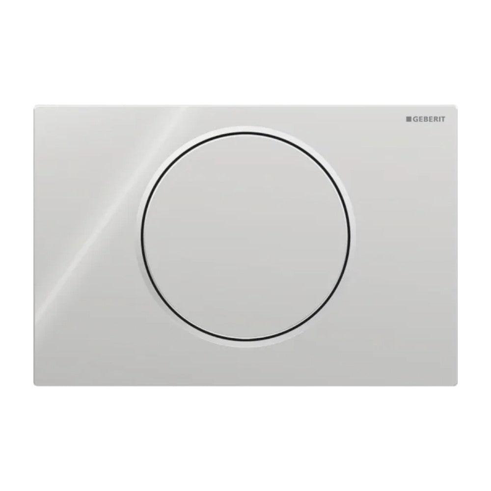 Geberit Sigma10 Round nyomólap öblítés - stop, fényes króm/matt fekete, easy - to - clean bevonat (G115.758.14.5)