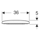 Geberit Selnova WC tető, műanyag zsanérral, rögzítés alulról (500.330.01.1)