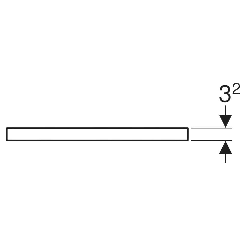 Geberit ONE mosdópult kivágással, 2 pultra ültethető tálformájú mosdóhoz, 120x3x47cm, greige/matt be (505.335.00.7)
