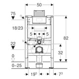 Geberit Duofix wc tartály 82 cm magas Omega (111.003.00.1)