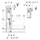 Geberit Duofix wc tartály 82 cm magas Omega (111.003.00.1)