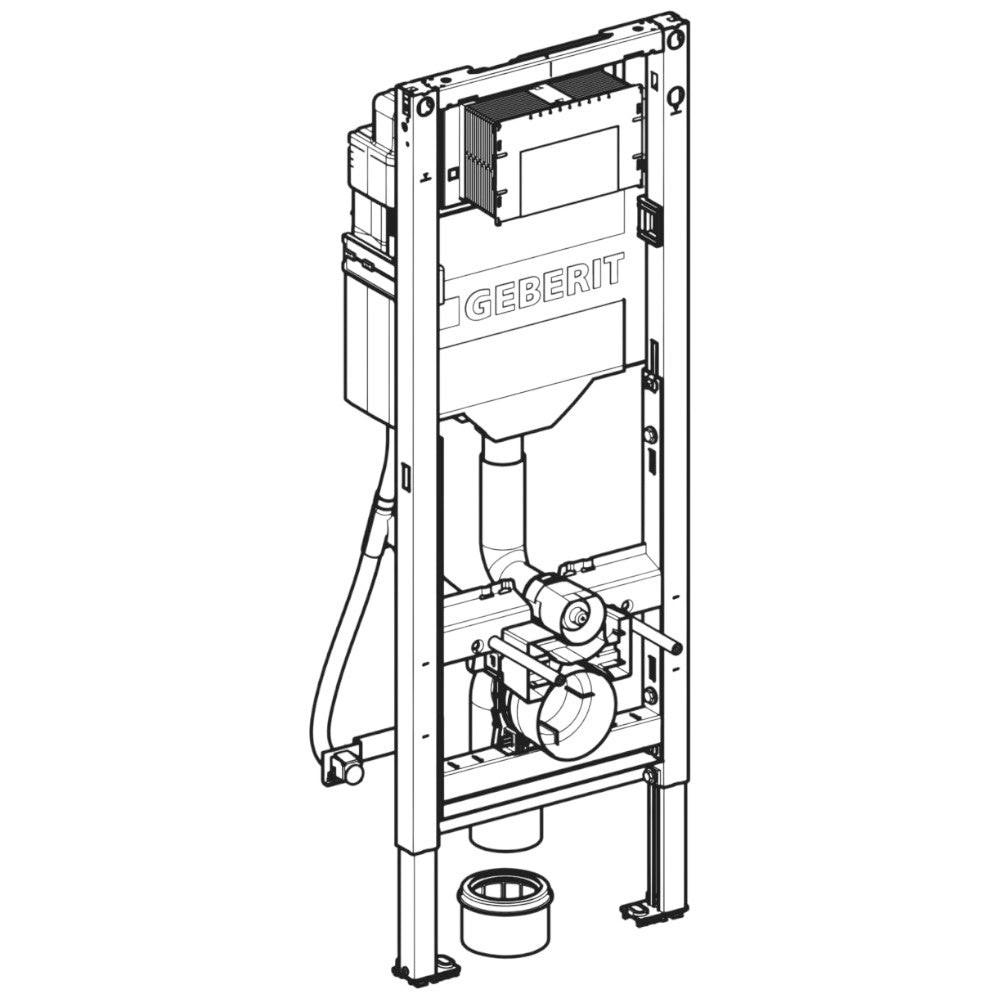 Geberit Duofix Wc - tartály, 112cm, Sigma 12cm - es falsík alatti öblítőtartállyal akadálymentes kivitel (111.350.00.6)