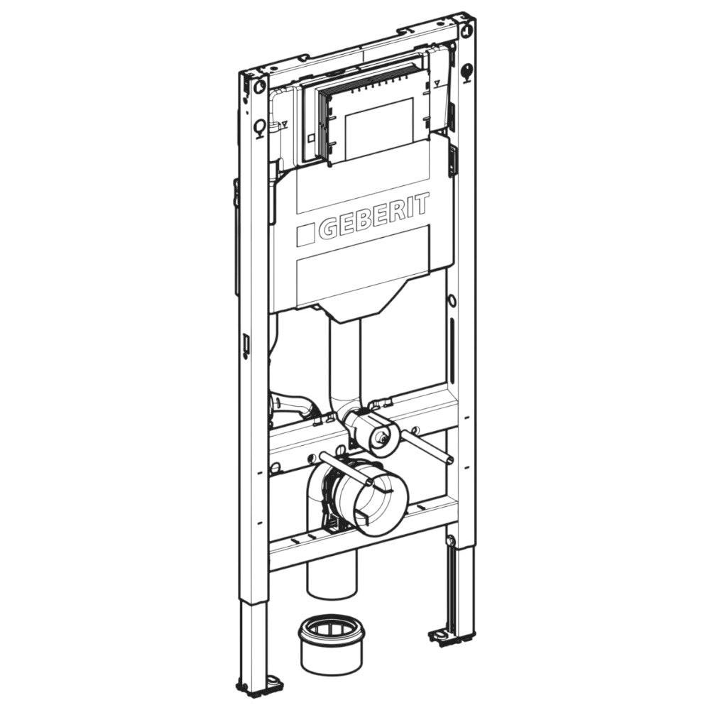 Geberit Duofix fali WC - szerelőelem, 112 cm, Sigma 12 cm - es falsík alatti öblítőtartállyal (111.300.00.6)