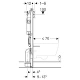 Geberit Duofix fali WC szerelőelem, 112cm, Sigma 20 fehér/króm nyomólappal, round (111.301.KJ.6)