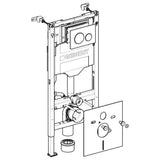 Geberit Duofix fali WC szerelőelem, 112cm, Sigma 20 fehér/króm nyomólappal, round (111.301.KJ.6)