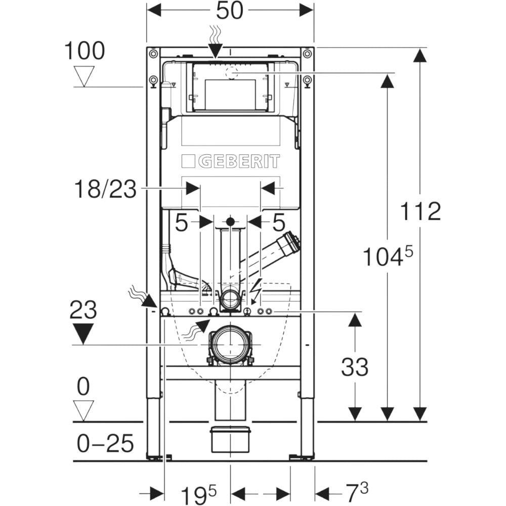 Geberit Duofix WC - tartály szagelszívási lehetőséggel (111.367.00.6)