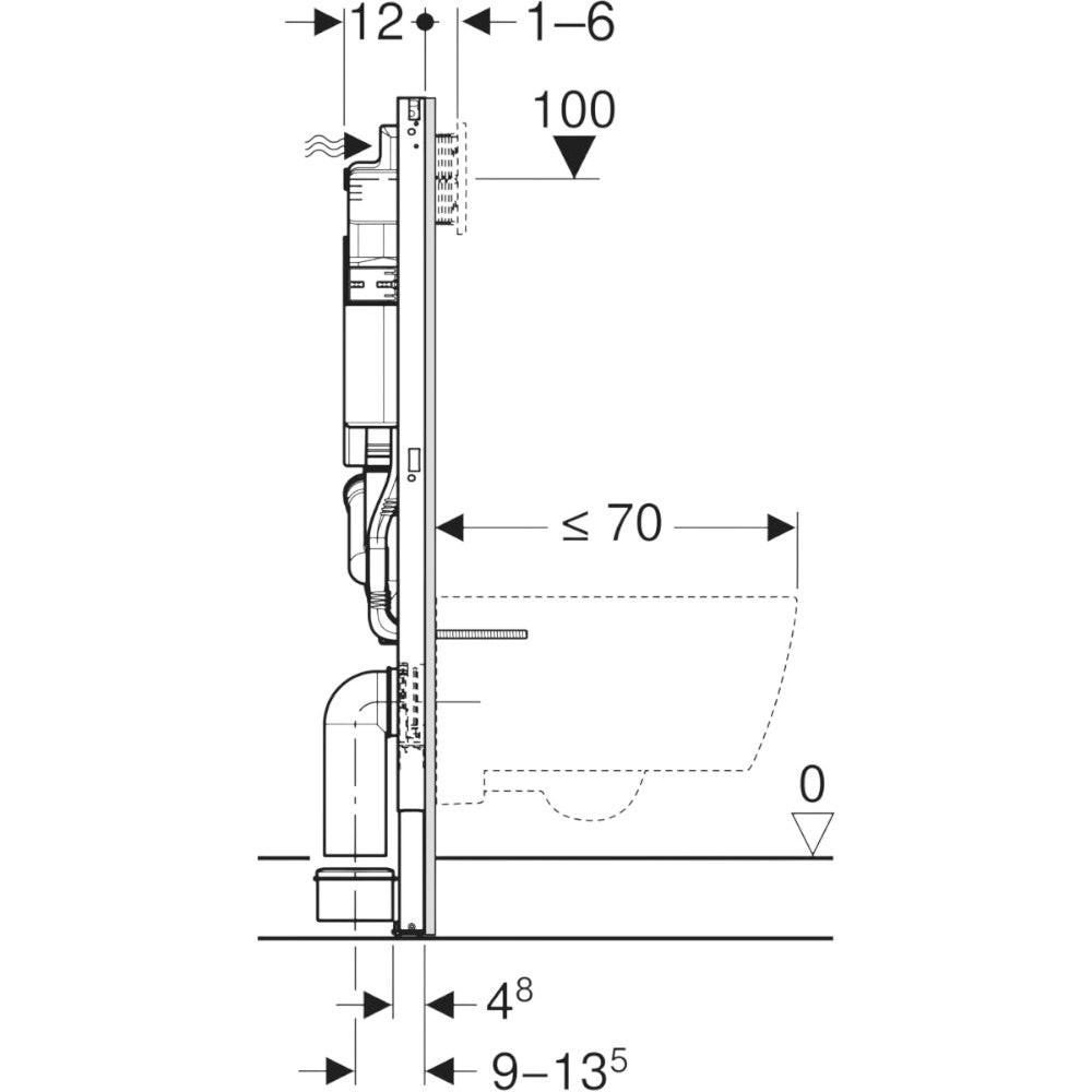 Geberit Duofix WC - tartály szagelszívási lehetőséggel (111.367.00.6)