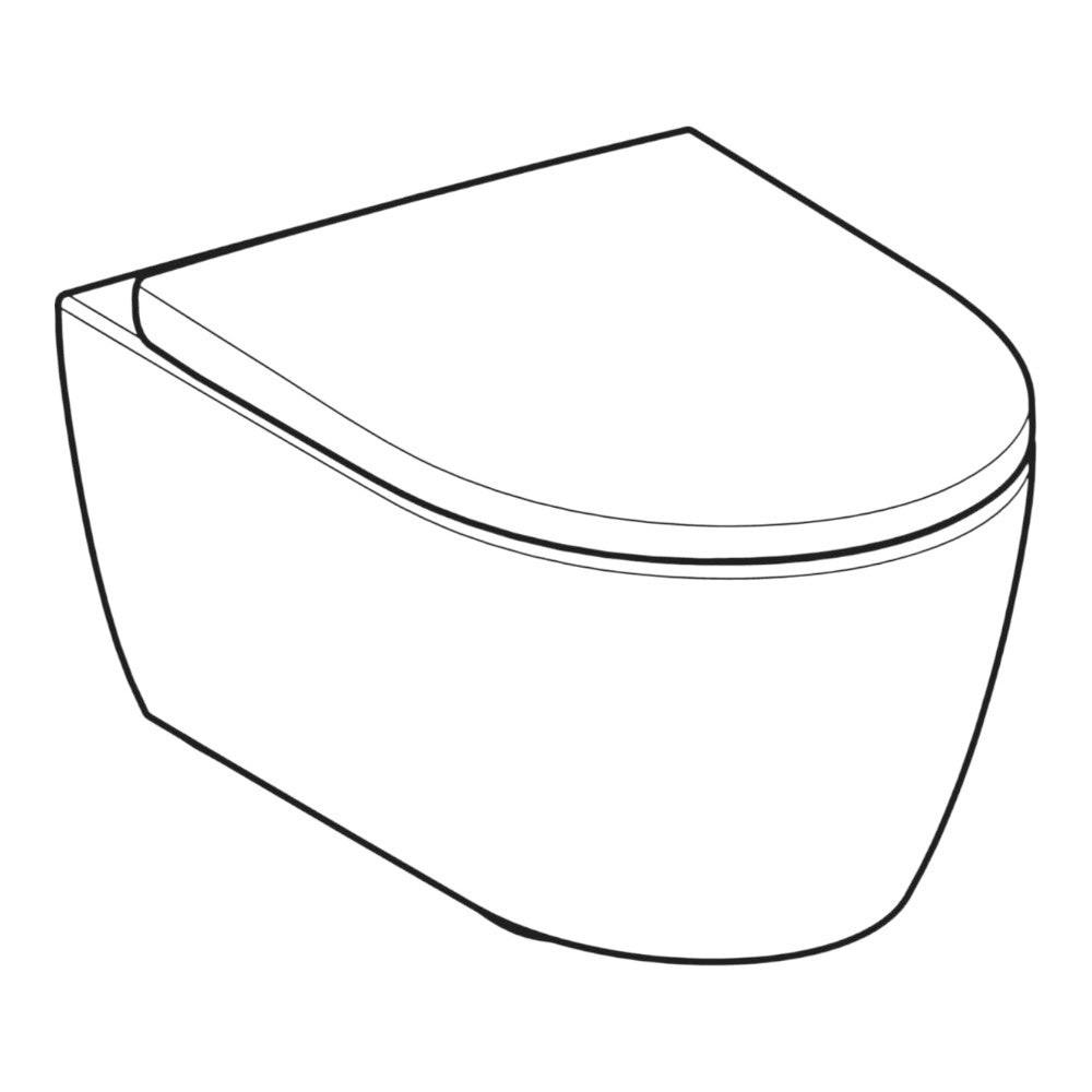 Geberit iCon fali wc készlet, mélyöblítésű, zárt forma, TurboFlush, WC - ülőkével, lecsapodásgátlós (503.046.00.1)