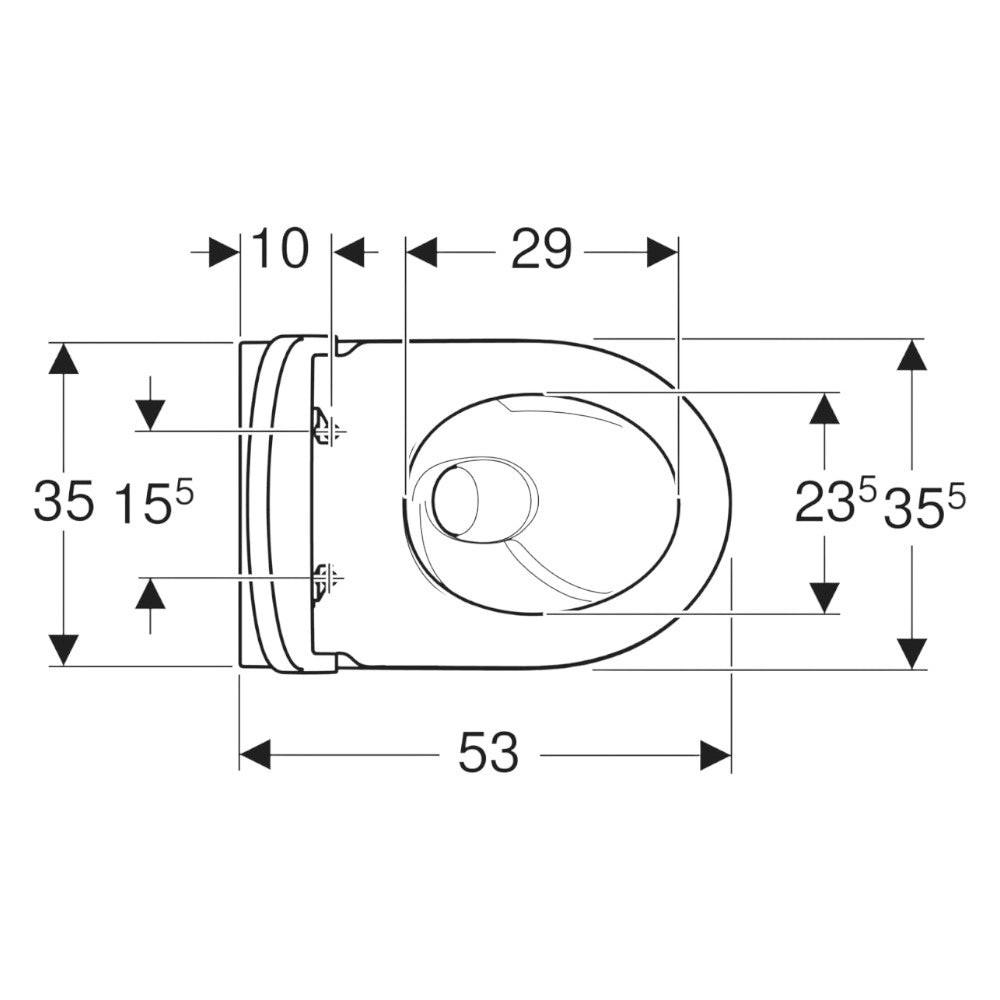 Geberit iCon fali wc készlet, mélyöblítésű, zárt forma, TurboFlush, WC - ülőkével, lecsapodásgátlós (503.046.00.1)