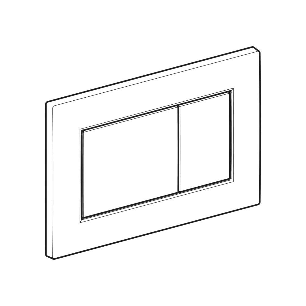 Geberit Sigma01 square nyomólap fényes króm 2 mennyiséges (115.660.21.1)