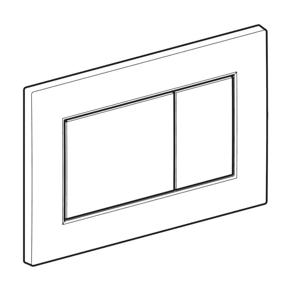 Geberit Sigma01 square nyomólap fényes fekete 2 mennyiséges (115.660.DW.1)