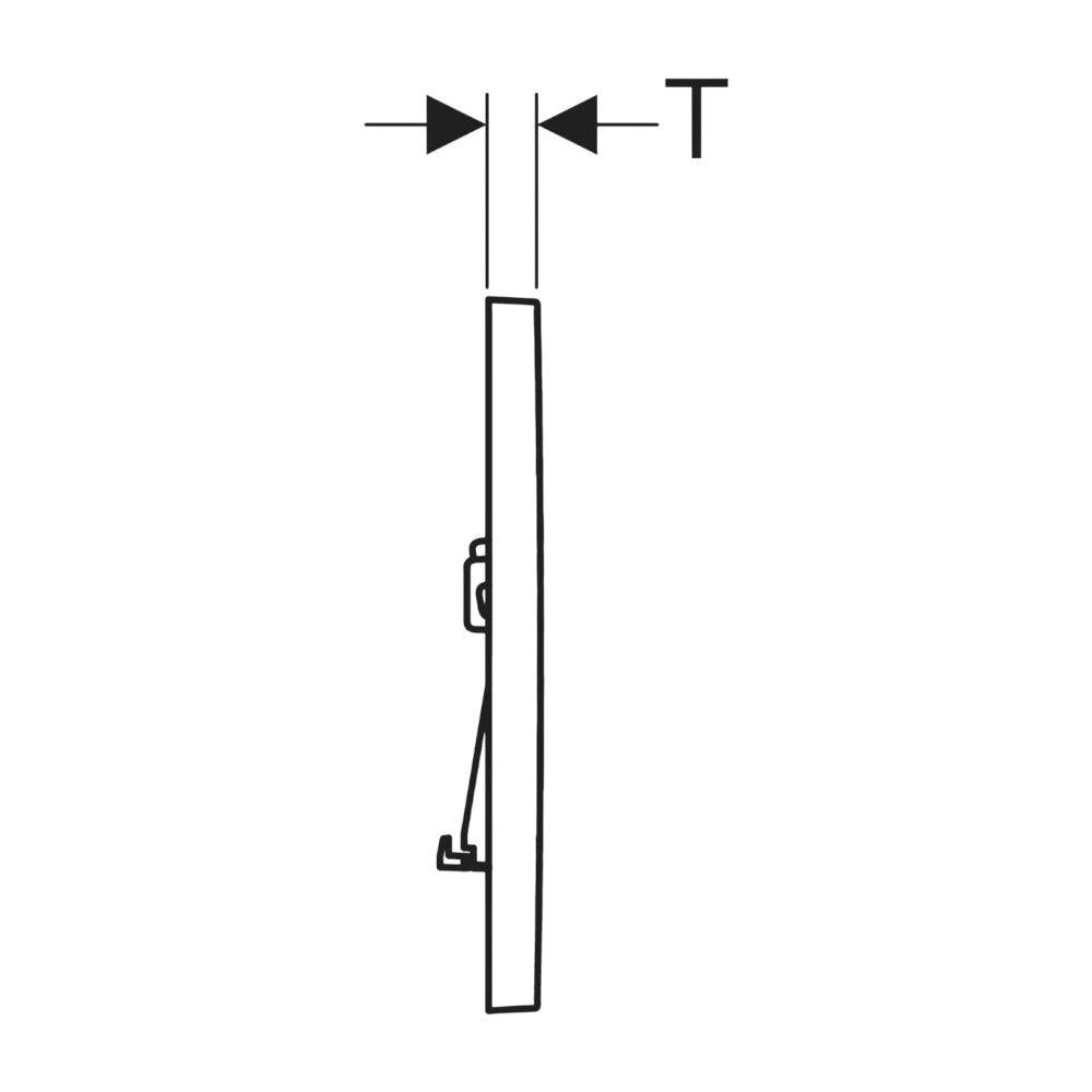 Geberit Sigma01 square nyomólap fényes fekete 2 mennyiséges (115.660.DW.1)