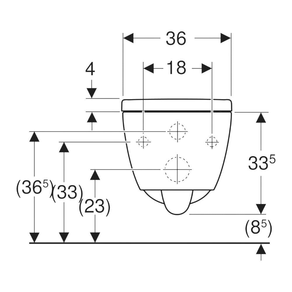 Geberit iCon fali wc készlet, mélyöblítésű, zárt forma, TurboFlush, Compact kiv. WC - ülőkével (503.049.JT.1)