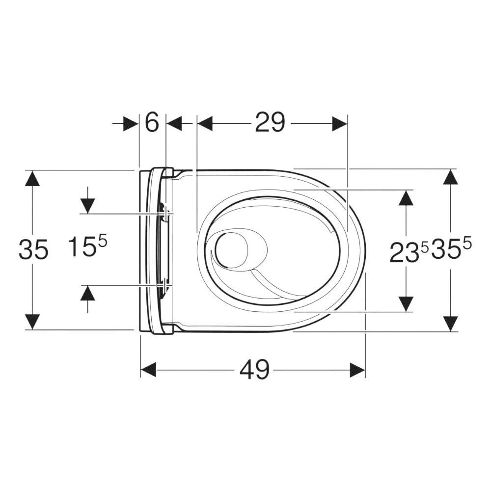 Geberit iCon fali wc készlet, mélyöblítésű, zárt forma, TurboFlush, Compact kiv. WC - ülőkével (503.049.JT.1)