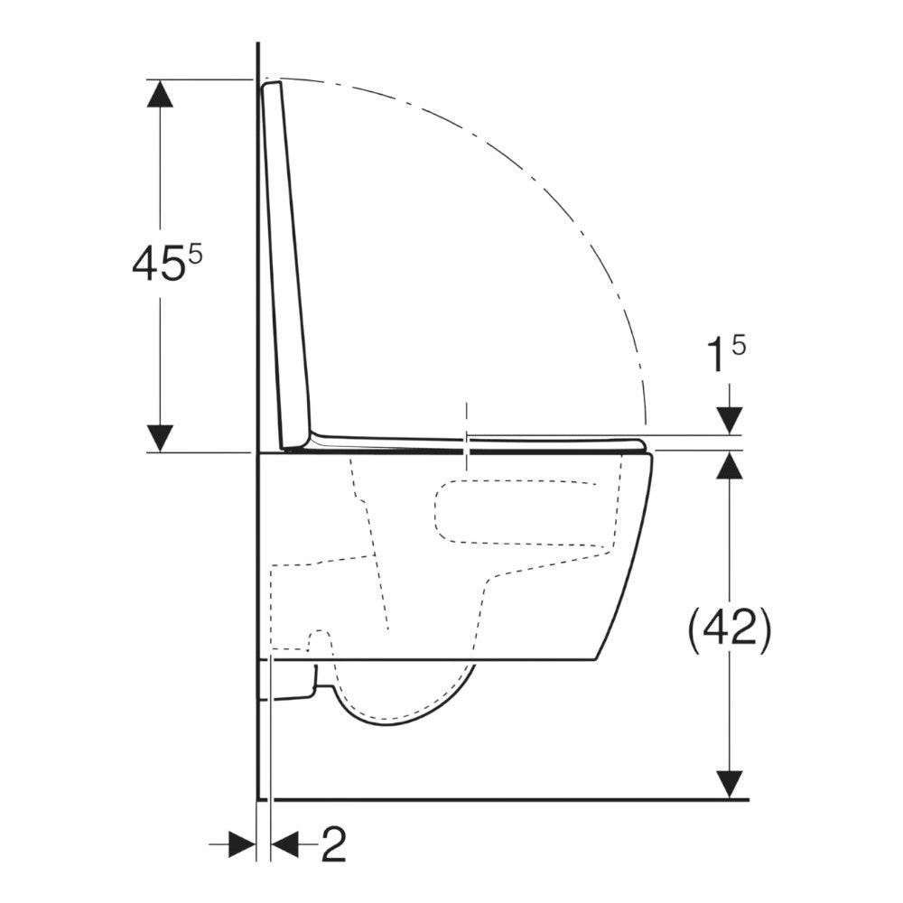 Geberit iCon fali wc készlet, mélyöblítésű, zárt forma, TurboFlush, Compact kiv. WC - ülőkével (503.049.JT.1)