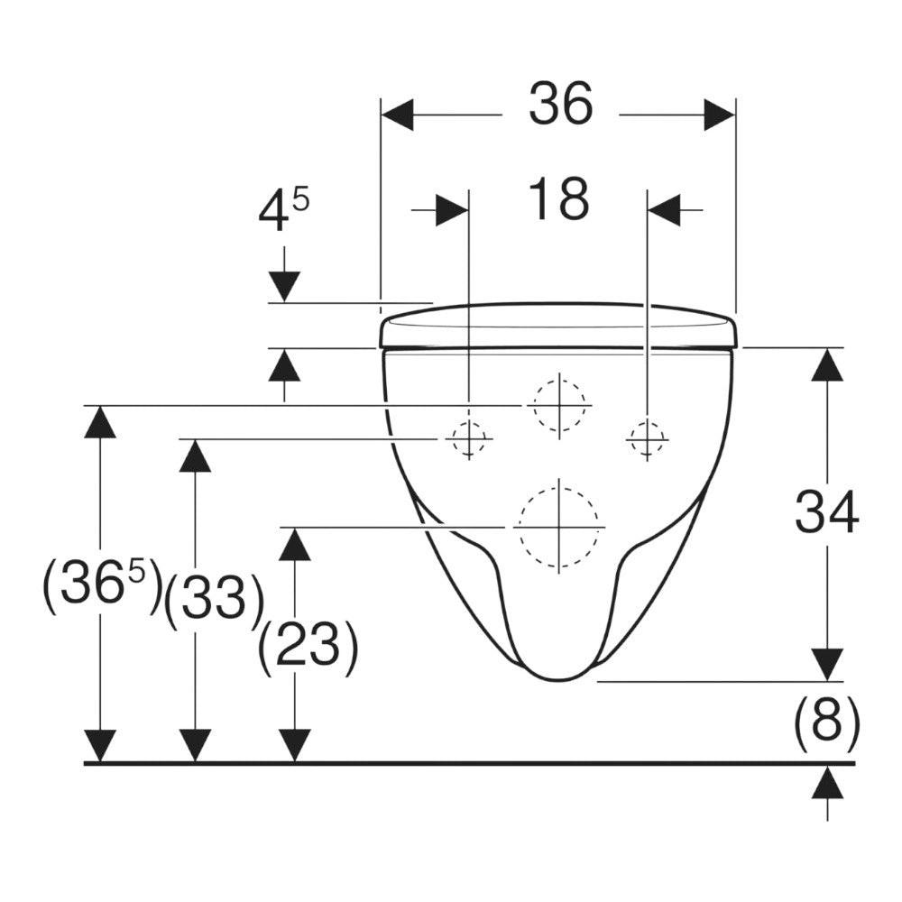 Geberit Selnova fali WC készlet, mélyöblítésű, TurboFlush öblítés, WC ülőkével, lecsapdásgátlós (501.045.00.7)