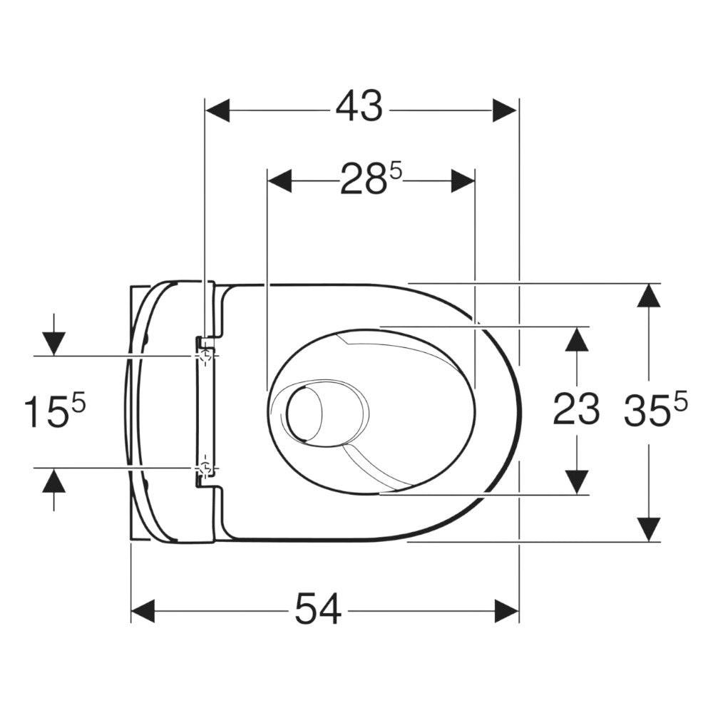 Geberit Selnova fali WC készlet, mélyöblítésű, TurboFlush öblítés, WC ülőkével, lecsapdásgátlós (501.045.00.7)