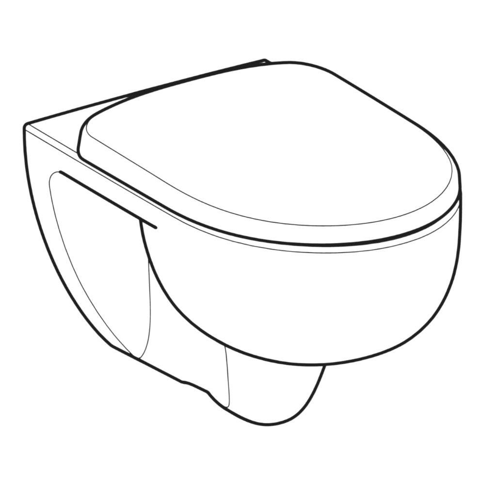 Geberit Selnova fali WC készlet, mélyöblítésű, TurboFlush öblítés, WC ülőkével, lecsapdásgátlós (501.045.00.7)