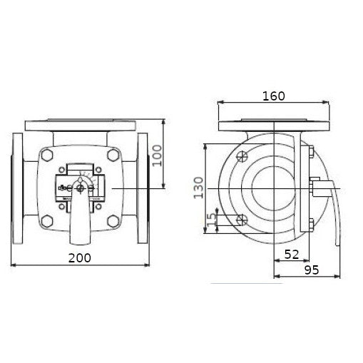 ESBE 3F 65-90 karimás keverőszelep DN 65 3 járatú (11100800)-1