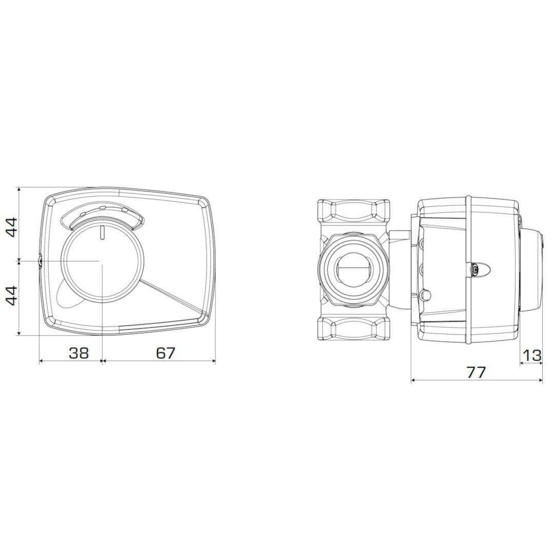 ESBE ARA661 motor 3 - Pont SPDT 230VAC 6NM 120s (12101300)