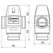 ESBE VTA522 50 - 75C 20 - 3,2 KM 1" termosztatikuskeverőszelep (31620300)