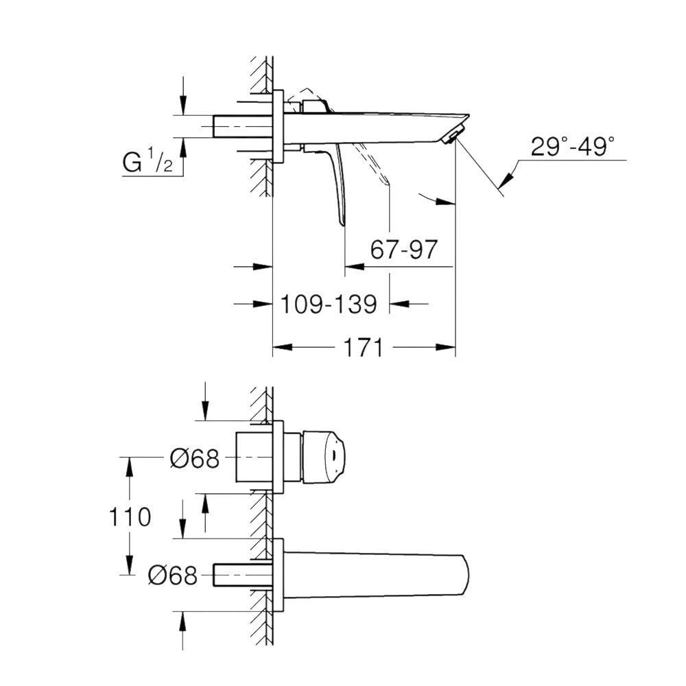 Grohe Eurosmart 2 - lyukas mosdó csaptelep, S - es méret (29337003)