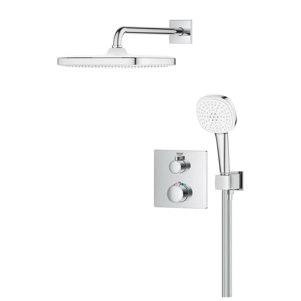 Grohe Grohtherm rejtett zuhanyrendszer, Tempesta 250 Cube fejzuhany (34871000)