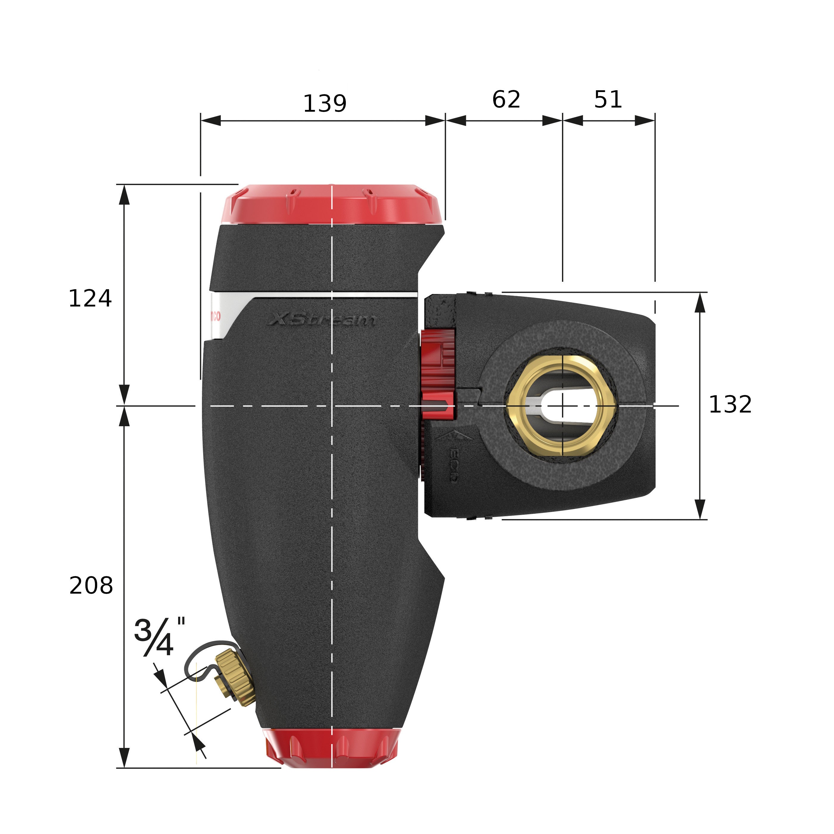 Flamco XStream Clean iszapleválasztó, mágneses, szigeteléssel 6/4"-1