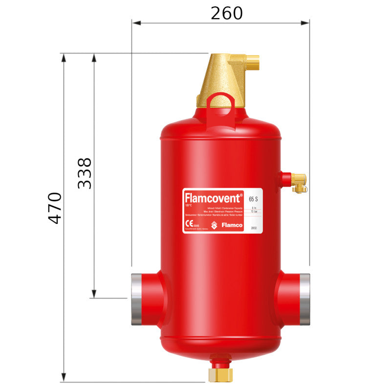 Flamco Flamcovent légleválasztó S 050, hegtoldatos - (kifutó, helyette lesz: 31101)-1