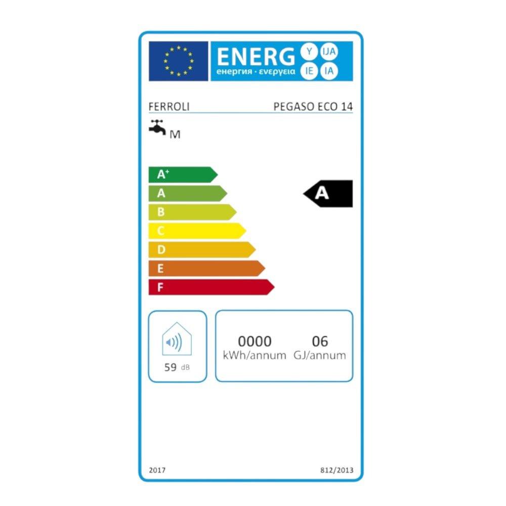 FERROLI Pegaso ECO 14 GN gáz vízmelegítő, átfolyós, kéménybe köthető, 14 liter (7GCC1PKAA)