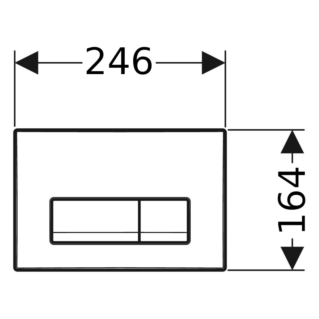 Geberit Delta50 nyomólap matt fekete-2