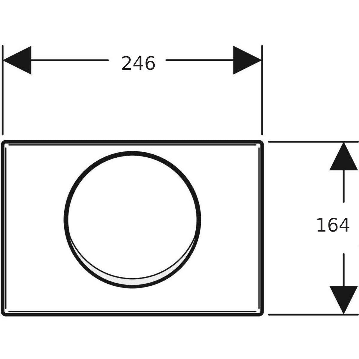 Geberit Delta10 nyomólap rozsdamentes acél, csavarral rögzíthető, öblítés/stop, új cikk-1