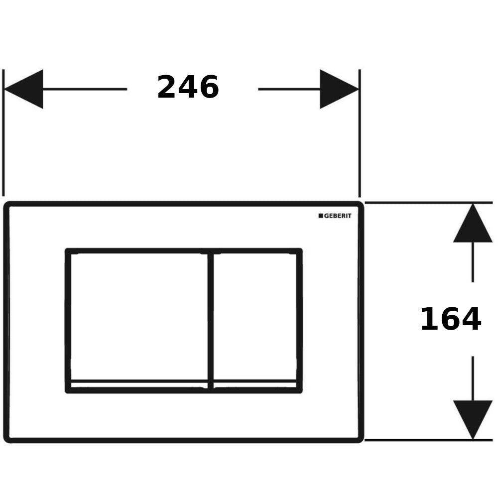 Geberit Delta30 nyomólap matt króm 2 mennyiséges, új cikk, Delta50 helyett