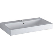 Geberit iCon mosdó, 75x15,5x48,5cm, csaplyuk közepén, túlfolyó látható