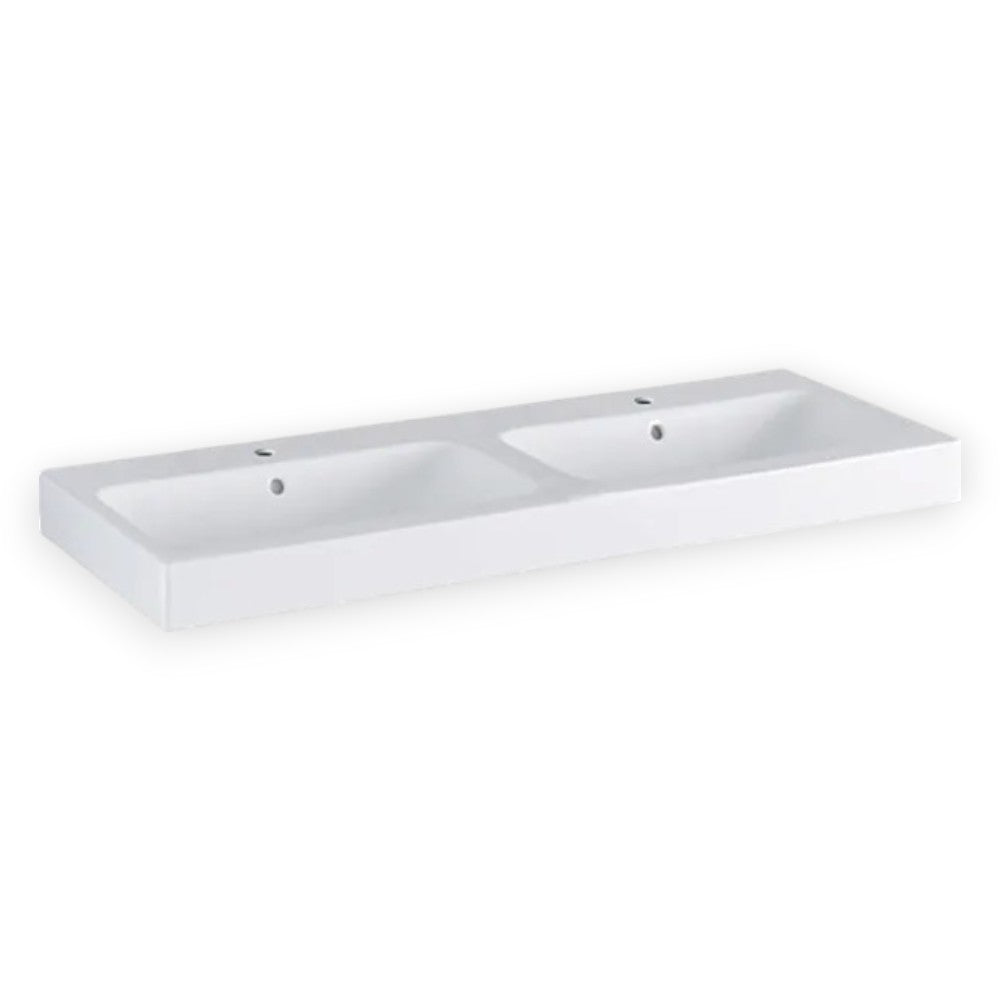Geberit iCon dupla mosdó, 120x16x48,5cm, csaplyuk középen, túlfolyóval (124120000)