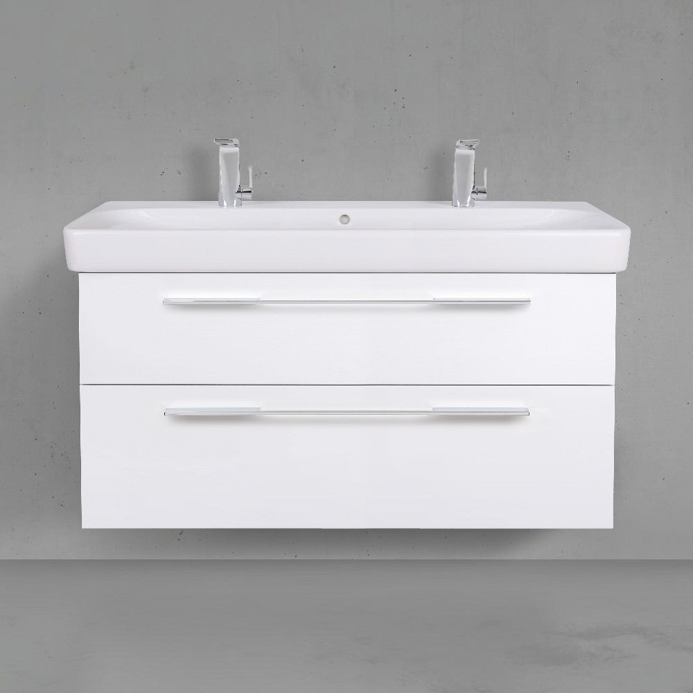 Geberit Smyle alsó szekrény dupla mosdóhoz, két fiókkal, 117x62,5x49cm - kifutó
