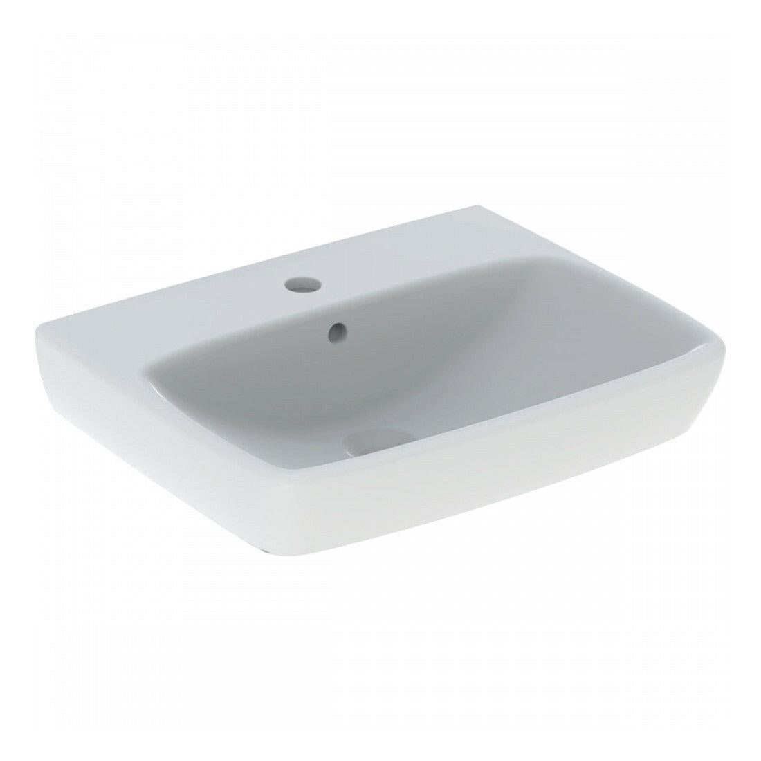Geberit Selnova Square mosdó 60 cm csaplyuk középen, új termék (500.300.01.7)