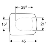 Geberit Selnova Square WC ülőke tetővel, lecsapódásgátlóval (500.334.01.1) - méretrajz