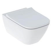 Geberit Smyle Square fali WC készlet, mélyöblítésű, zárt forma, Rimfree, 54cm, WC - tetővel, keskeny (500.683.00.2)