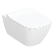 Geberit Smyle Square fali WC készlet, mélyöblítésű, zárt forma, Rimfree, 54cm, WC - tetővel, sandwich (500.685.01.1)