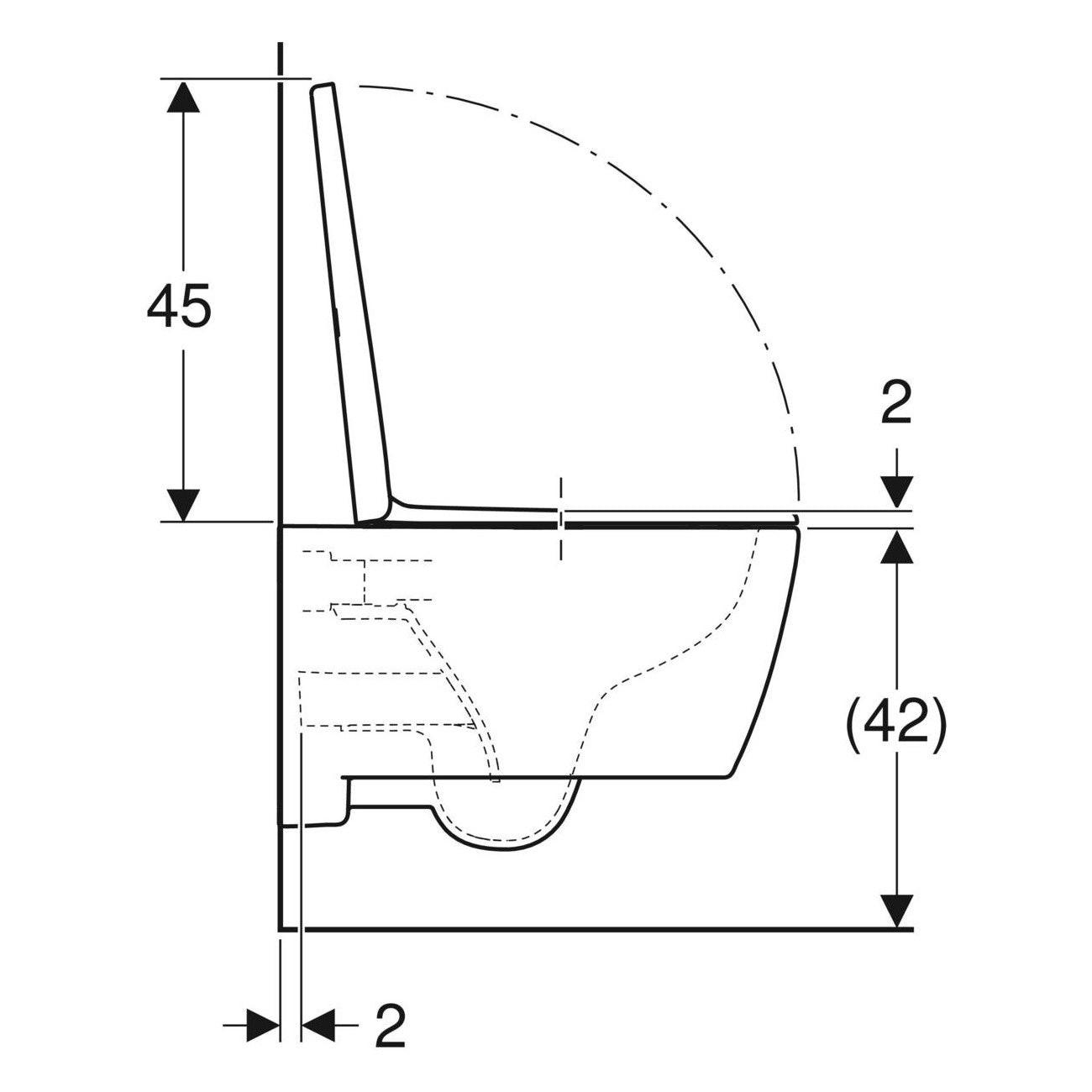 Geberit iCon fali wc készlet, mélyöblítésű, zárt forma, Rimfree, WC - ülőkével (501.664.00.1)