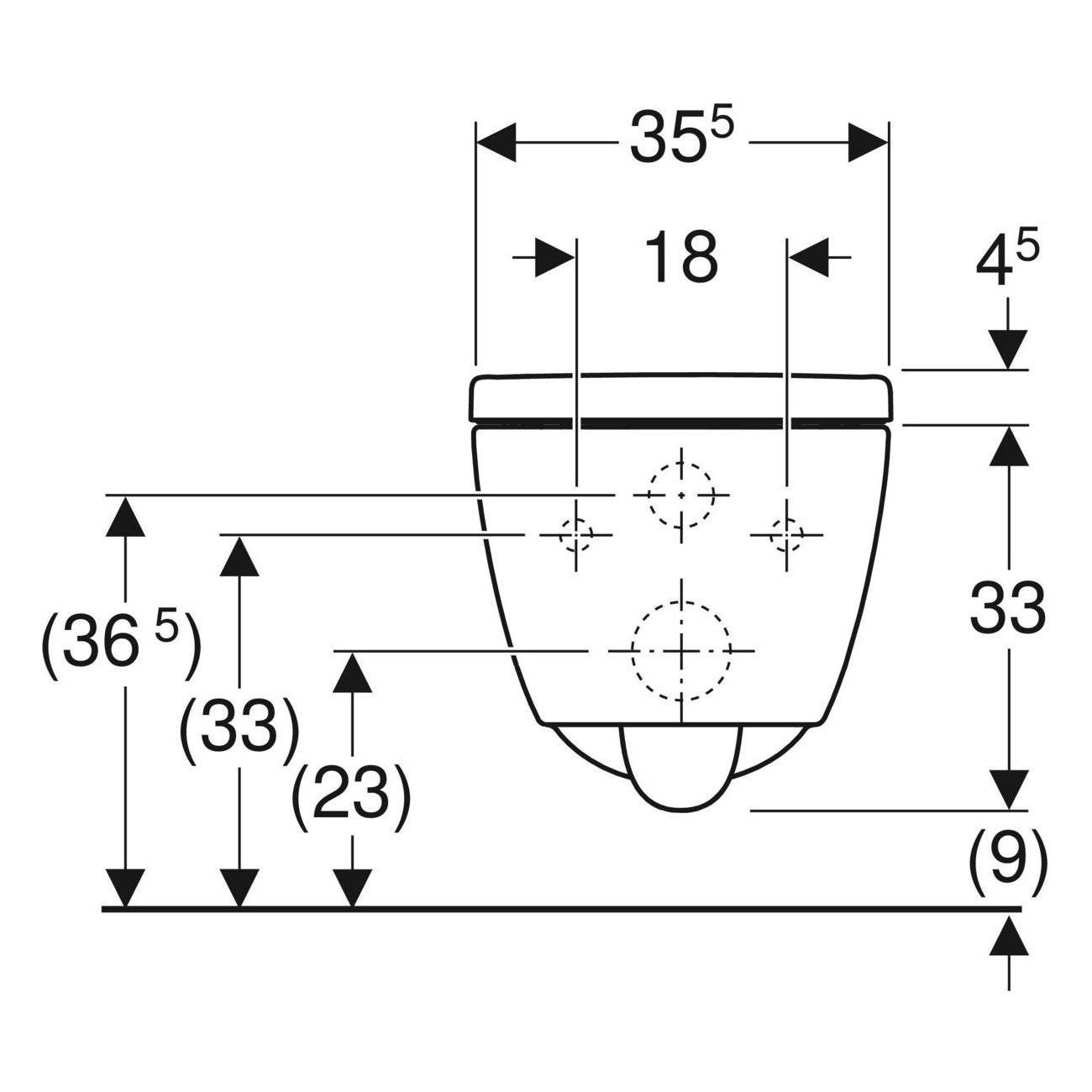 Geberit iCon fali wc készlet, mélyöblítésű, zárt forma, Rimfree, WC - ülőkével (501.664.00.1)