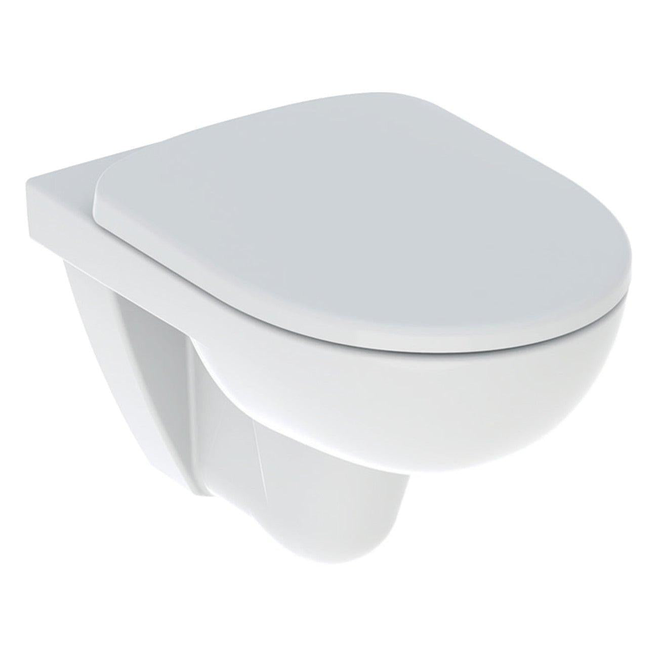 Geberit Selnova fali WC készlet, mélyöblítésű, zárt forma, Rimfree, WC - ülőkével, felső rögzítés (501.751.00.1)