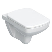 Geberit Selnova Square fali WC készlet, mélyöblítésű, zárt forma, Rimfree, WC - ülőkével, felső rögzítés (501.961.00.1)
