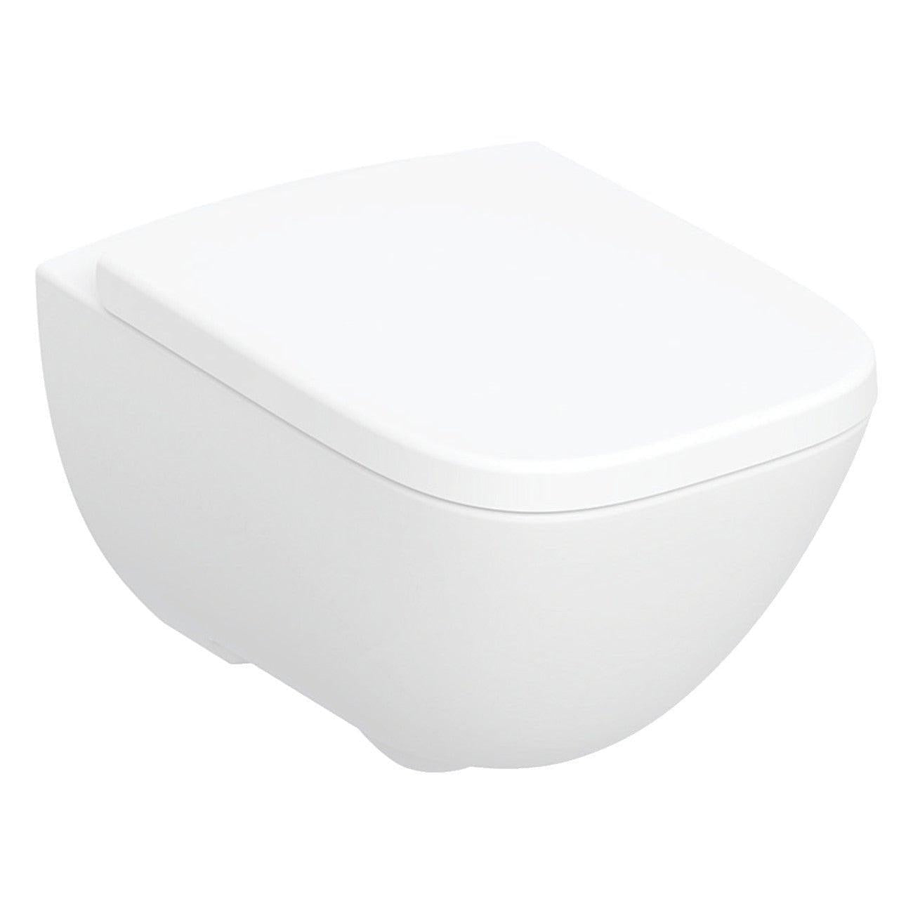 Geberit Selnova Square fali WC készlet, mélyöblítésű, Premium, zárt forma, Rimfree, WC - ülőkével (502.727.00.1)