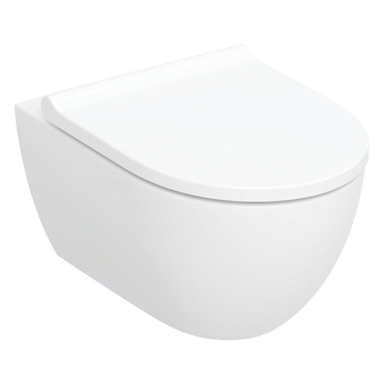 Geberit Acanto fali WC készlet, mélyöblítésű, Rimfree, zárt forma, TurboFlush öblítés, WC - ülőkével (502.774.00.1)